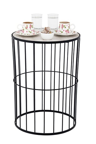 Begüsa Titanic Sehpa Siyah Ahşap Akça