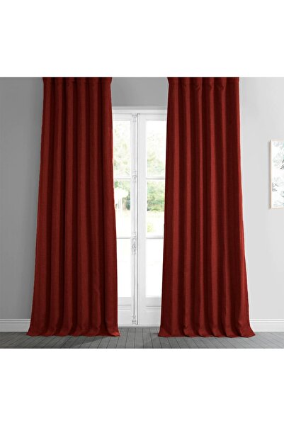 Evdepo Home Taç Kiremit Keten Blackout Karartma 1/3 Sık Pileli Fon Perde, Tek...