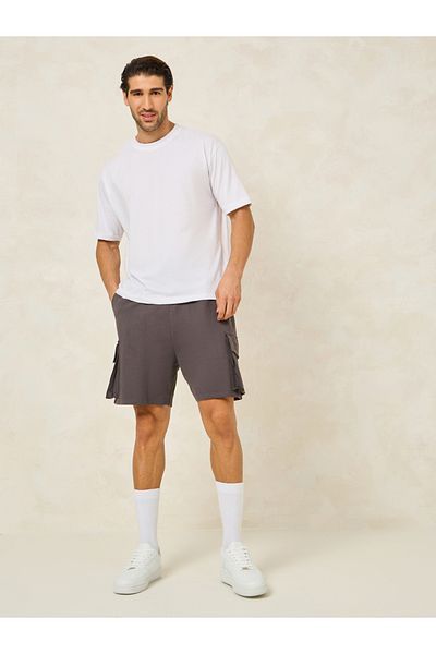 Styli Oversized Basic Knit Cargo Shorts
