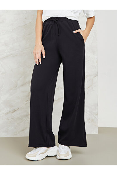 Styli بنطال رياضي واسع الساق بفتحة جانبية