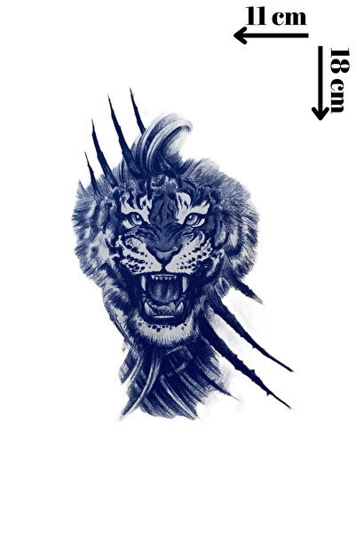 Barly 30 Gün / 1 Ay Kalıcı Kaplan Figürlü Geçici Dövme Tattoo 24 Saat İçerisi...