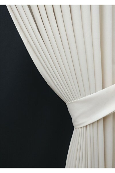 Evdepo Home White Solid Color Pleated Background Curtain, 1/2.5 Regular (Medium) Pleat, Single Sash