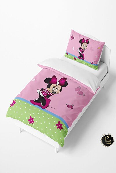 Talia Home Pink Mickey Mouse Patterned Baby and Kids Bedding Set TLAN-113