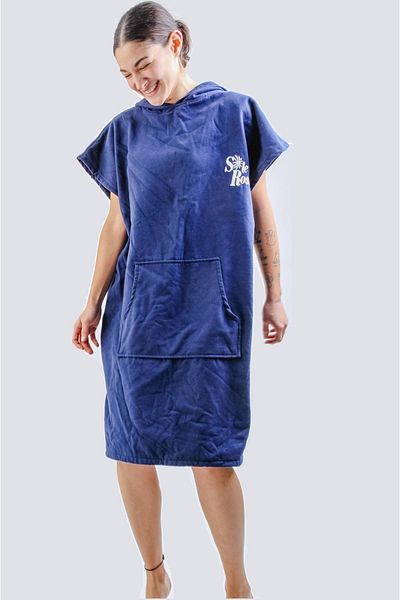 Sole Rosa Πετσέτα θαλάσσης Solenrosa Poncho Navy Blue