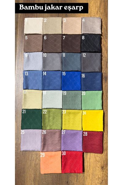 FRESCO SCARFS Μπαμπού Jacquard Hijab Hijab Scarf - Γυναικείο, Claret Red, 28