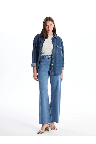LC Waikiki Blugi LCW Wideleg - Pantaloni de damă cu picioare largi
