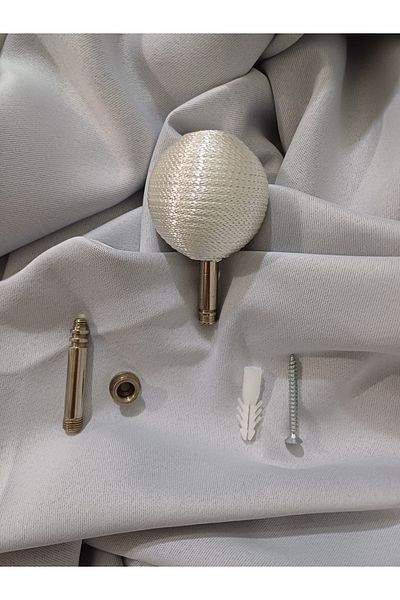 venedik home Ecru Modern Rope Wrap - Off White Color Pipe Renso, Curtain Holder