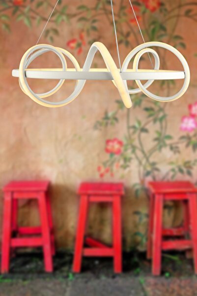 Begüsa Space 3 Renk Ledli Kumandalı Dimmerli Avize Beyaz 50.lik