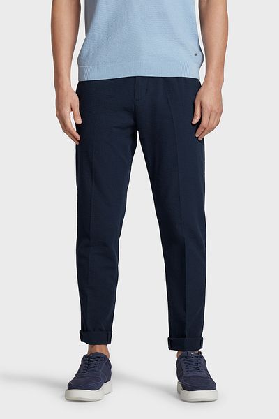 Tommy Hilfiger Férfi Slim Fit Stretch Seersucker pamut nadrág - MW0MW34492 DW5