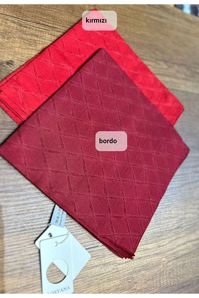 FRESCO SCARFS Μπαμπού Jacquard Hijab Hijab Scarf - Γυναικείο, Claret Red, 28