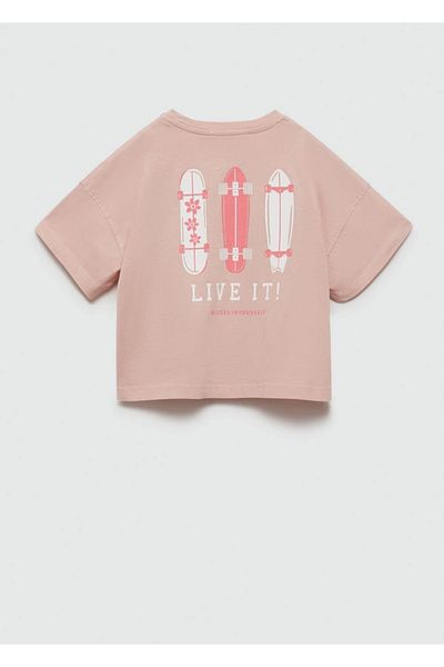 MANGO Kids Tricou Roz Pentru Copii