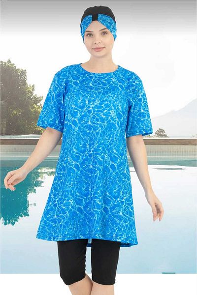 FORMANGELL Quick Dry - Unview Lycra Hijab μαγιό με κοντό μανίκι και μαξιλαράκι στήθους