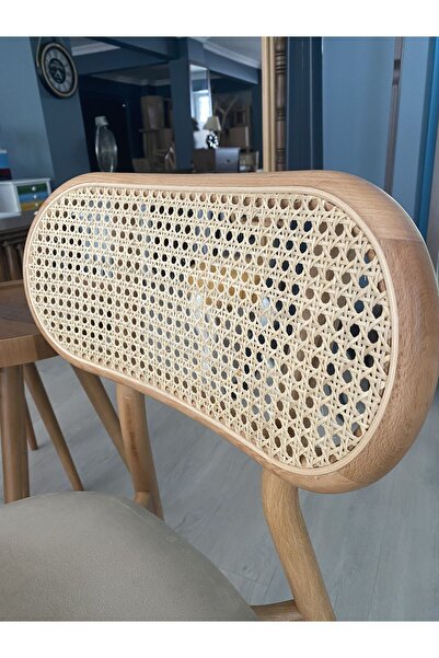 Alaylı Mobilya Koltuk Döşeme Paris (2 ADET) Ahşap Sandalye - Hasırlı Mutfak S...