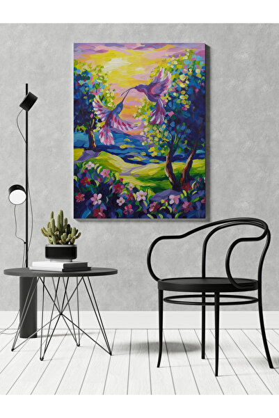 RUGSMODERN Kanvas Tablo Doğa Güneş Pastel Renkli Desenli Renkli Temalı Modern...