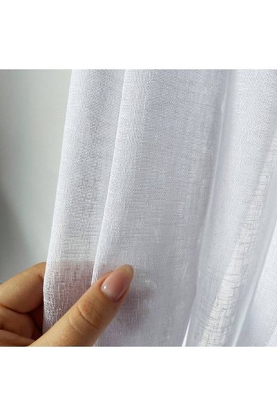 Brillant Vanessa Curtain Series Natural Linen Tulle Curtain Ecru 1/2.5 Pleat Original Dora Licensed New
