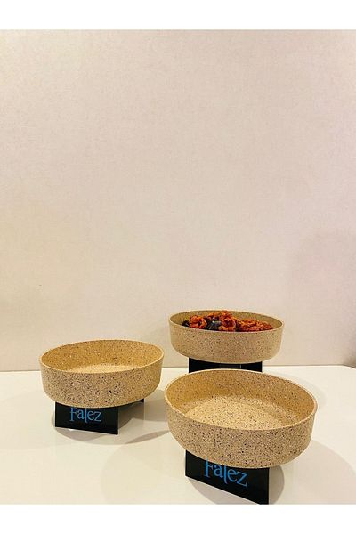 FALEZ Brownstone 26-28-30 Cm Tray Set