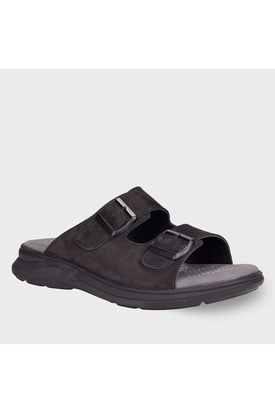 Forelli EJDER-G Ανδρικές μαύρες παντόφλες Nubuck Comfort