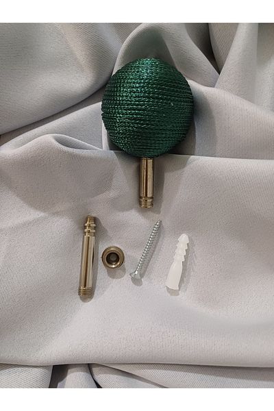 venedik home Emerald Colored Modern Rope Wrap Pipe Renso - Curtain Holder