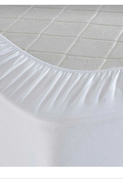 AYHOME 200x200 cm White Liquid Proof Mattress - Battal Length Elastic Bed Sheet