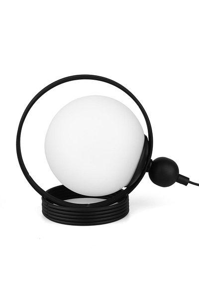 Begüsa Black and White Glass - Palmas Table Lamp