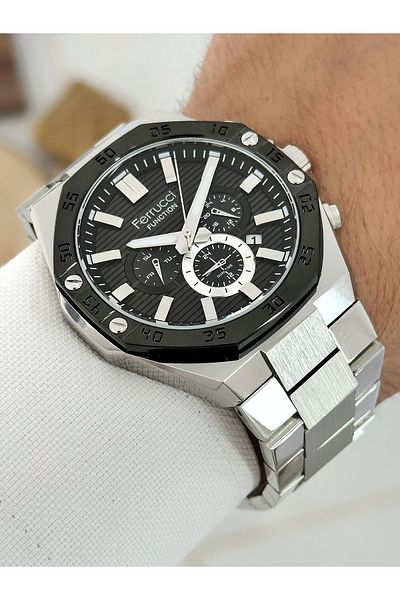 Ferrucci Functional 3 Atm Waterproof Steel Cord Men's Wristwatch