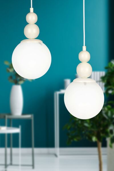 Begüsa Sonsuz 2.li Avize Beyaz Beyaz Cam