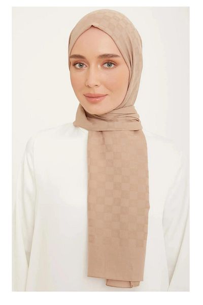 FRESCO SCARFS Armine Trend P. Monogram A Model - Βαμβακερό γυναικείο σάλι Hijab Hijab
