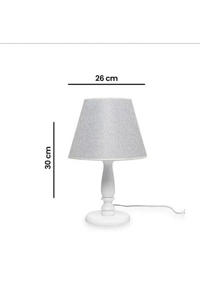 DEDE Wooden Lampshade Table Lamp White