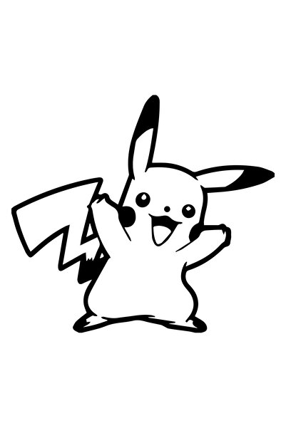 HMNL Pikachu Araba, Motorsiklet, Kask, Laptop, Cam Sticker 14x13 Cm