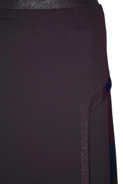 HESNA Fusta de damă Talia Glitter Plum - Moletată și elastică