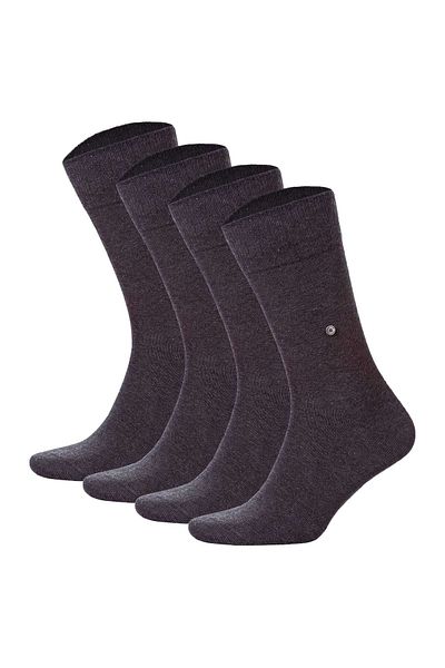 Burlington Herrensocken Everyday 4er Pack - Baumwolle, Uni, Einheitsgröße, 40-46