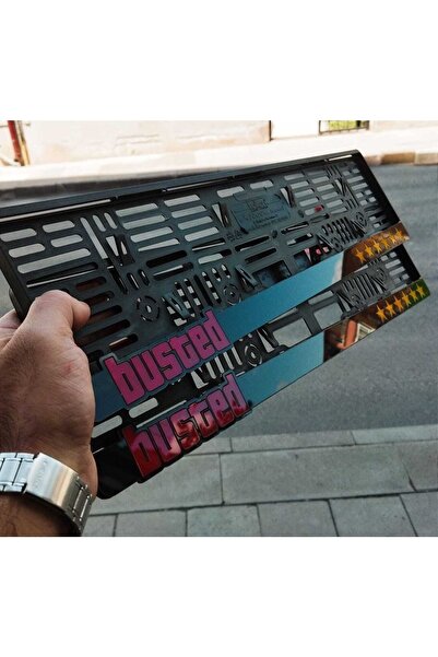Aksaray Tasarım Atölyesi Plakalık Gta Busted Model Piyano Black Pleksi Takmat...