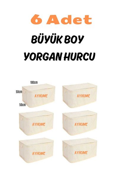 AYHOME 6 Pieces Mega Size Quilt Storage Pouch Interlining Fabric Large Size Storage Pillow Blanket Storage 100 X 50