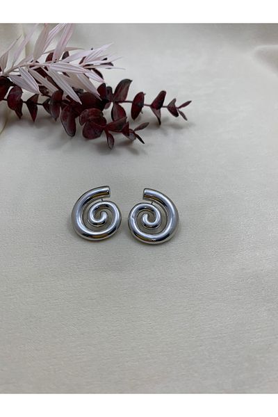 Piaro Collection Spiral Round Nail Earrings