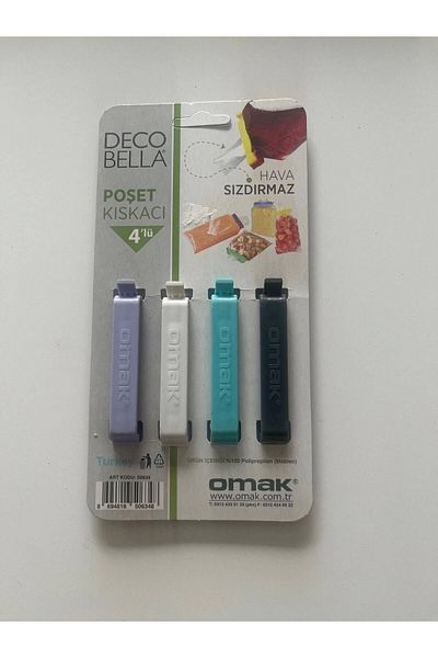 OMAK 4-Piece Bag Set - Pincer, Latch and Clip (deco Bella)