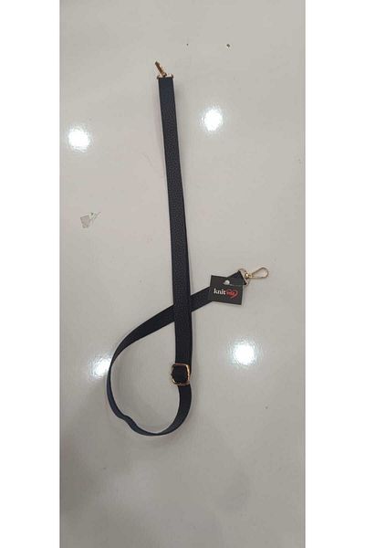 knitme Curea Geanta din Piele Reglabila Lungime 135 Cm - Latime 3 Cm Albastru Marin