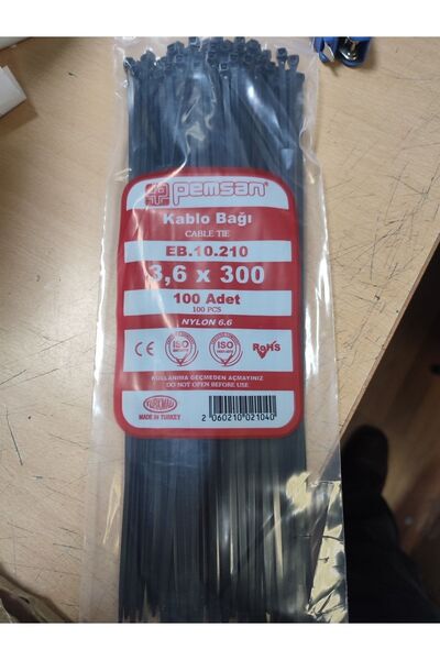 Pemsan Kablo Bağı 3.6x300 1 Paket 100 Adet