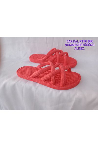 emta tasarım Gezer Women's Orgu Model Beach Bathroom Balcony Holiday Slippers Are Narrow Calip