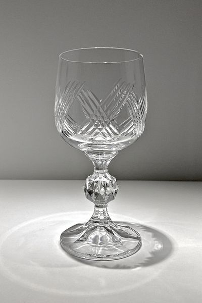 Bohemia مجموعة Sterna Crystal مكونة من 6 أكواب مياه باللونين الأبيض والقهوة - موديل عصر 150 سم مكعب