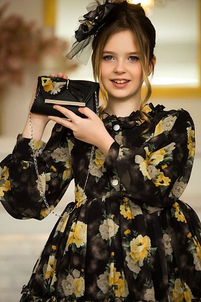 Ribbon kids Dress and Bag with Buckle