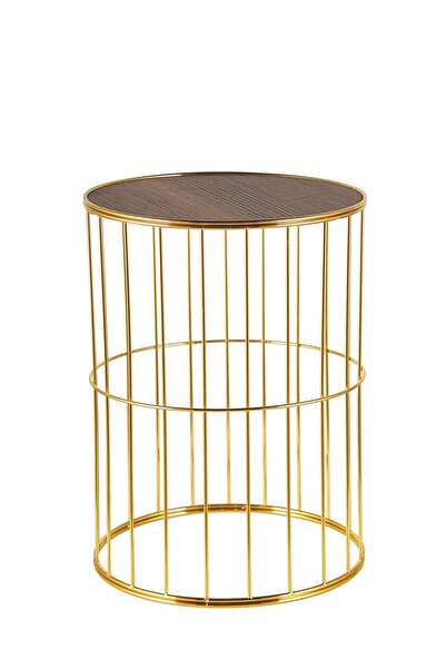 Begüsa Titanic Sehpa Gold Ahşap Ceviz