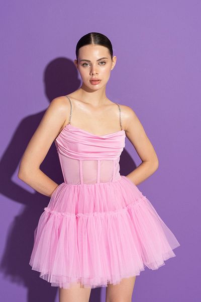 Kikiriki Strappy Mini Tutu Dress