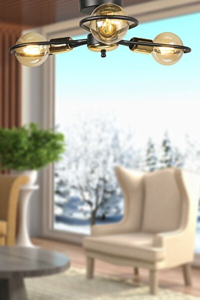 Begüsa Kasım 3.lü Avize Siyah