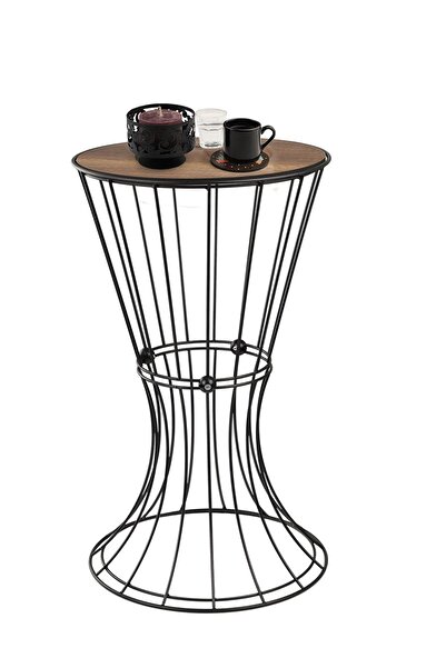 Begüsa Girne Sehpa Siyah Ceviz Ahşap