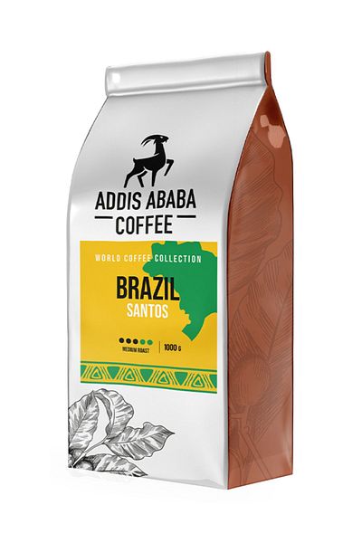 Addis Ababa Coffee Brazil-Santos 1000Gr Core and Filter Set - Espresso