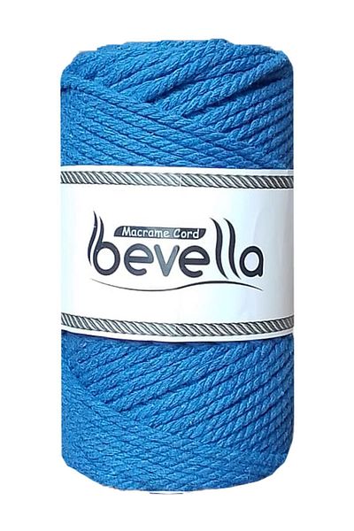 Bevella Macrame Cord Σακς Μπλε Πρέμιουμ 3 Στριφτό Σαπούνι Παχύ Macrostring - 3 χιλ. 250 γρ