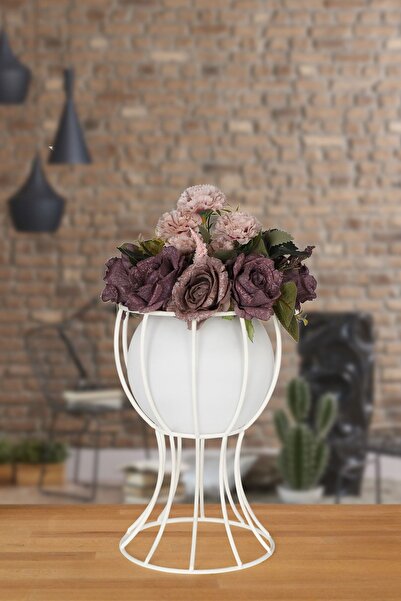 Begüsa Prag Vazo Beyaz Beyaz Cam