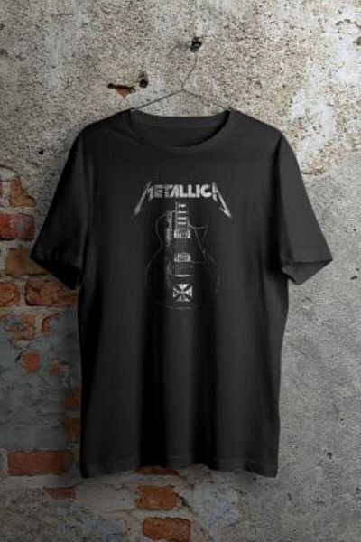 Usaspor Μπλουζάκι Unisex με μοτίβο ρετρό κιθάρας Metallica - WEPOD 102073 Ε