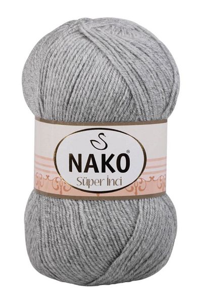 NAKO Κλωστή Ανοιχτό Γκρι Super Knit - Μοντέλο 195