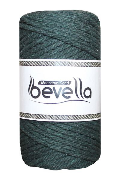 Bevella Macrame Cord Nefti Green 3 mm 250 gr Premium Στριφτό Βαμβακερό Μακραμέ Σχοινί